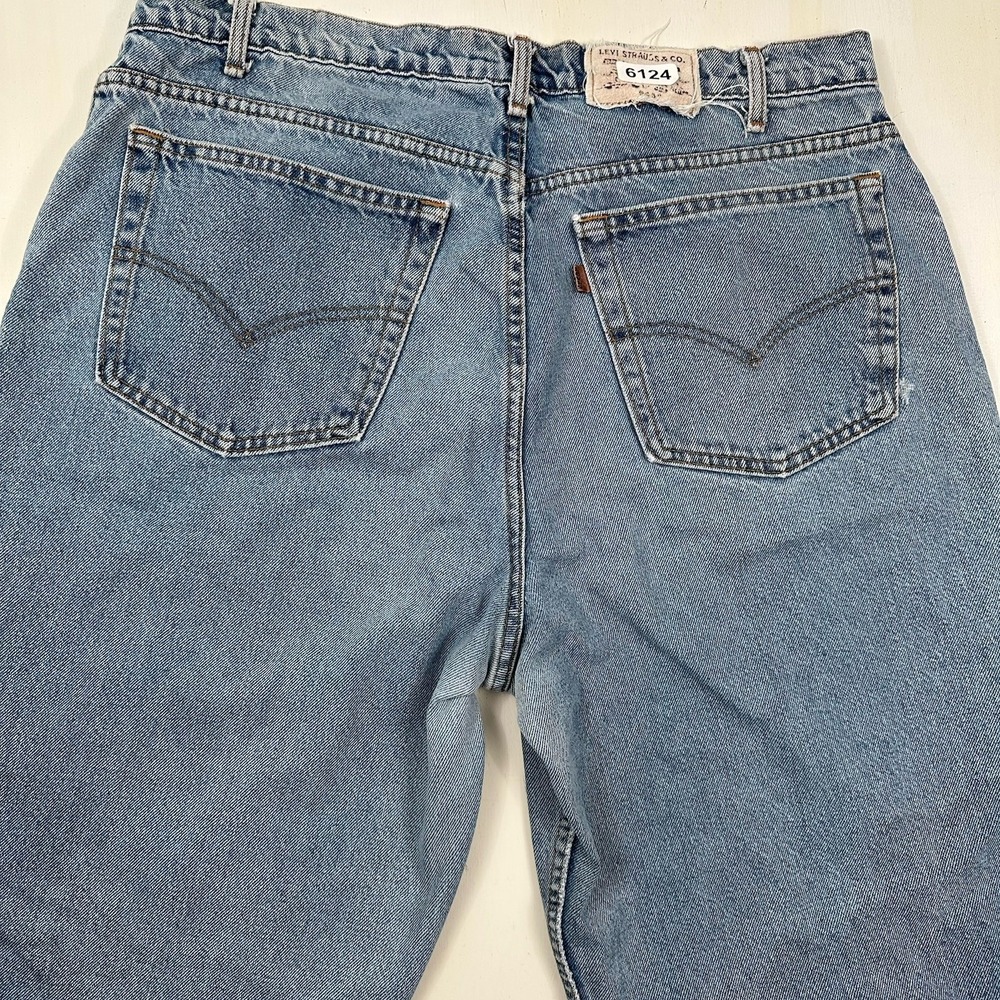 VTG Levi's 545 Loose Fit Jeans Men Fits 36x32 Blue Brown Tab 90s Light Wash USA